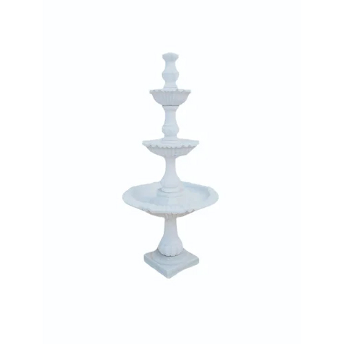 Marble Outdoor Water Fountain - 6 Feet Height, Elegant White Design | Perfect for Gardens and Outdoor Spaces