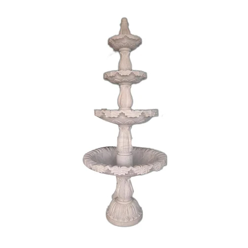 White Marble Four Tier Water Fountain