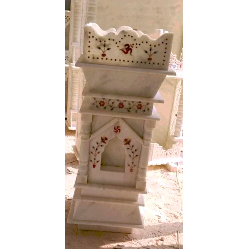 3 Feet Marble Tulsi Stand