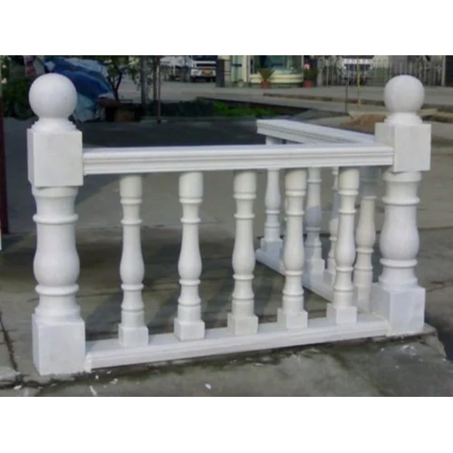 Marble Railing Pillar - Color: White