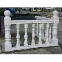 Marble Railing Pillar - High-quality Indian Marble, Versatile Outdoor Decoration , Elegant White Color And Polished Finish