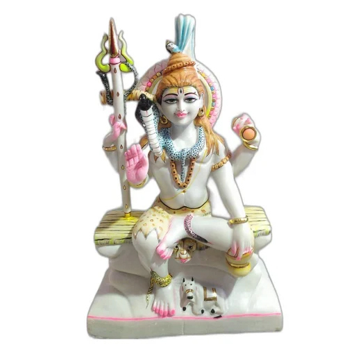 Lord Shiva Marble Statue - Color: White