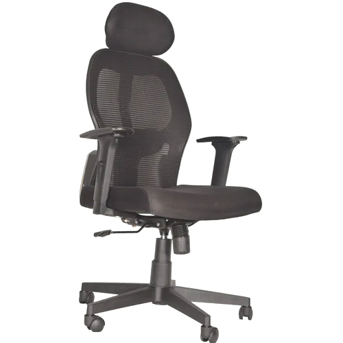 Rotatable High Back Mesh Office Chair - Color: Black