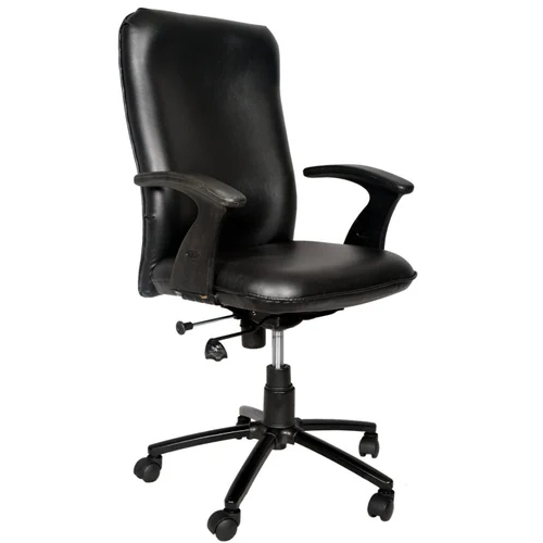 19 Inch Black Mid Back  Chair - Feature: Easy To Clean