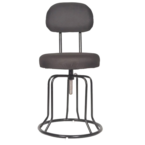 Round Mild Steel Stool - Color: Black