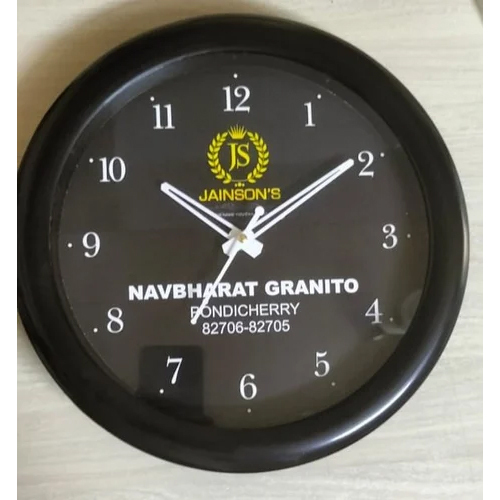 P-010 Wall Clock - Plastic, 200 Mm, Purple | Digital & Quartz Type, Polished Round Surface, Versatile For Home & Office Use