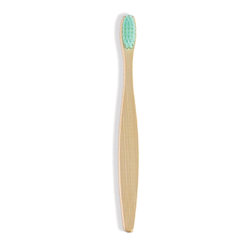 135 Mm C Curve Bamboo Toothbrush - Bristle Color: Green