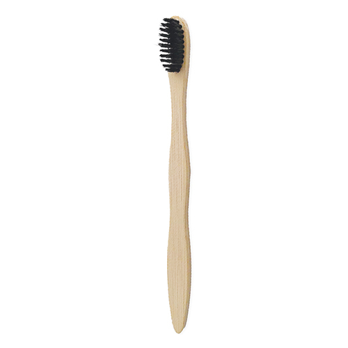 140 Mm S Curve Bamboo Toothbrush - Bristle Color: Black