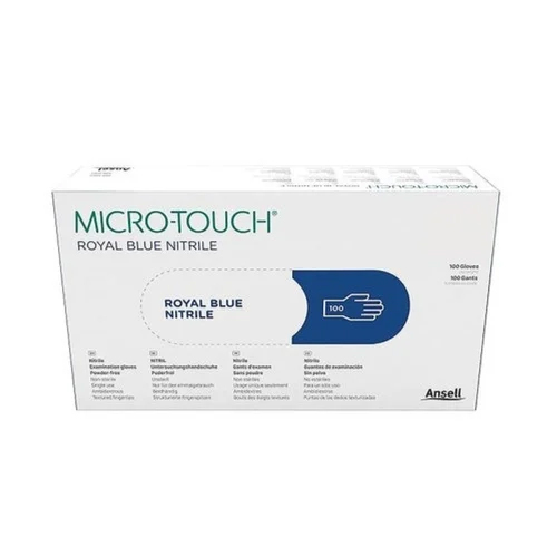 Micro Touch Royal Blue Nitrile Gloves