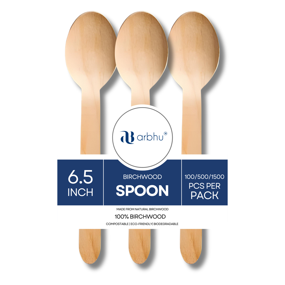 160 Mm Birchwood Spoon - Color: Brown