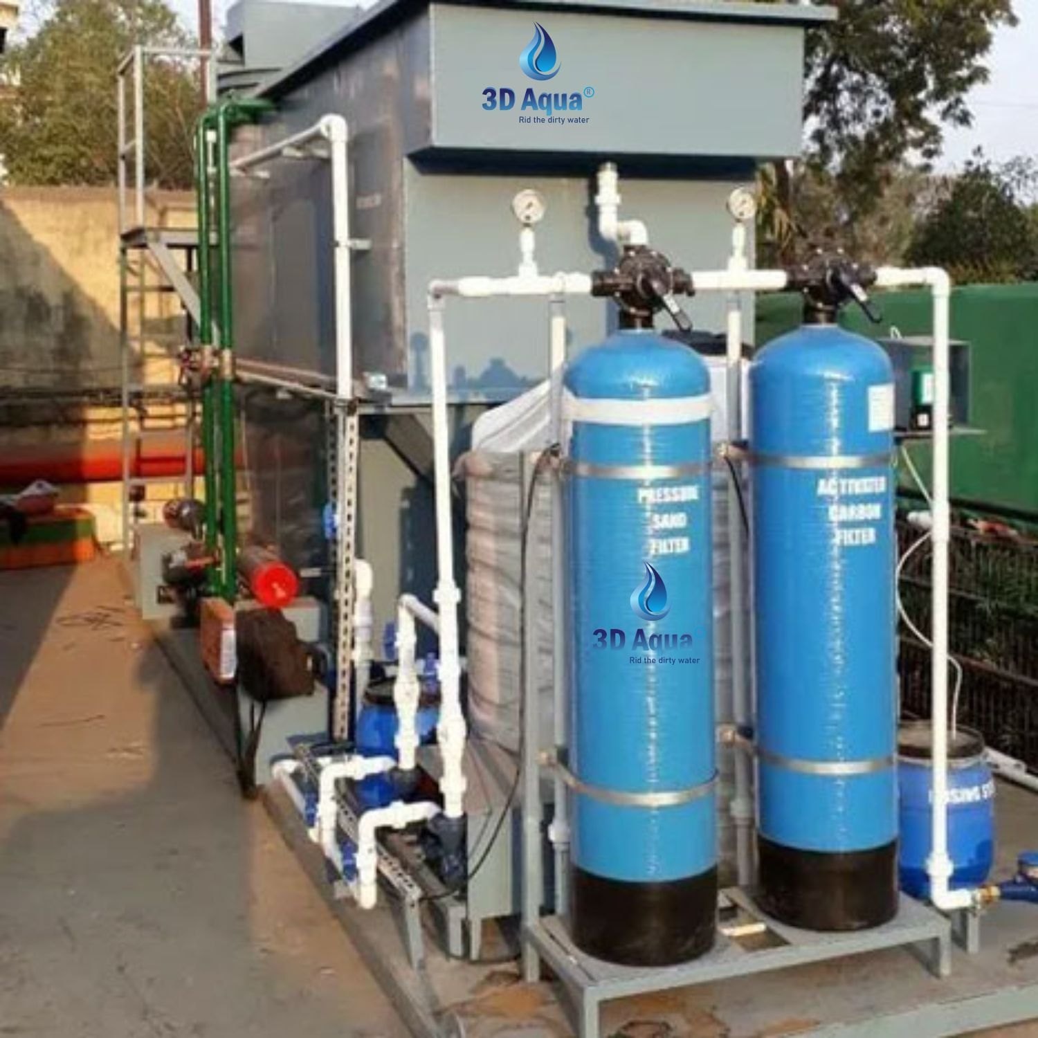 Effluent Treatment Plant System - FRP, 100 KLD, 1000 m³/day Inlet Flow Rate | Multi-Stage Treatment, Complete Installation, Industrial Wastewater Purification