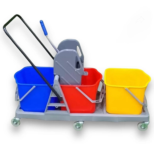 3 Bucket Wringer Trolley - Color: Multi Color