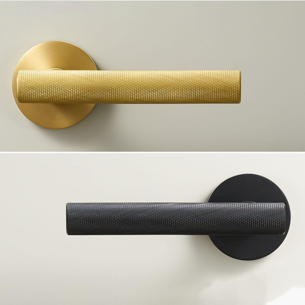 Knight Knurled Solid Brass Lever Handle | Passage Door Lever | Privacy Door Lever | Suitable for Internal Doors