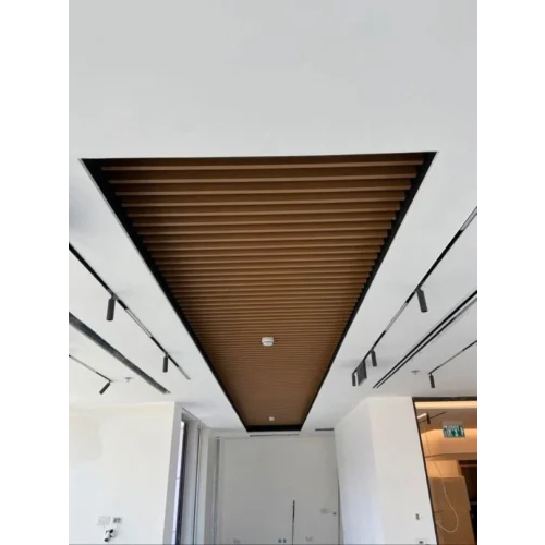 Wooden colour coated Metal Baffle Ceiling