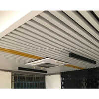 Gi Baffle Ceiling - Aluminum, 10 Ft Length, White Color, 0.5/0.7 Mm Thickness | Polished Finish, Sound Absorption, Powder Coated, Elegant Design