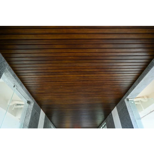 Wooden Finish False Ceiling