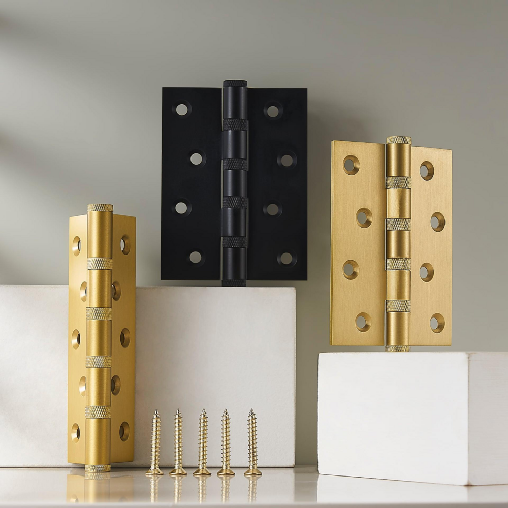 Lightning Knurled Hinges | Ball Bearing Knurled Hinges | Stainless Steel Knurled Hinges | Brass Knurled Hinges - Best for Internal External Doors and Windows