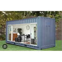 Mild Steel Office Portable Cabin - Color: Gray
