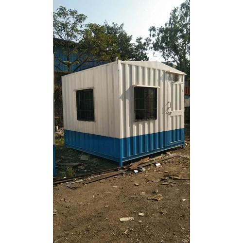 Ms Portable Security Cabin - Color: Blue &White