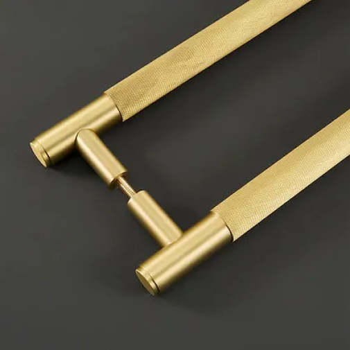 Ripple Knurled Double-sided Appliance Pull With Backplate | Sliding Door Handle | Barn Door Handle | Glass Door Handle | Contemporary Door Pull