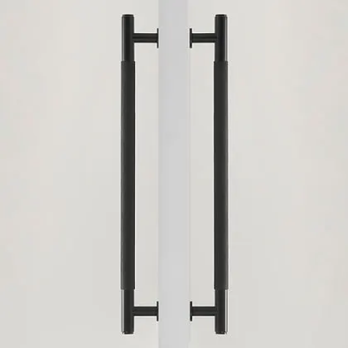 Ripple Knurled Double-sided Appliance Pull With Backplate | Sliding Door Handle | Barn Door Handle | Glass Door Handle | Contemporary Door Pull