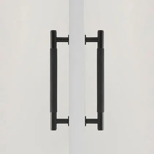 Ripple Knurled Double-sided Appliance Pull With Backplate | Sliding Door Handle | Barn Door Handle | Glass Door Handle | Contemporary Door Pull