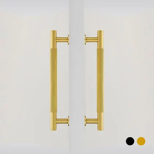 Ripple Knurled Double-sided Appliance Pull With Backplate | Sliding Door Handle | Barn Door Handle | Glass Door Handle | Contemporary Door Pull