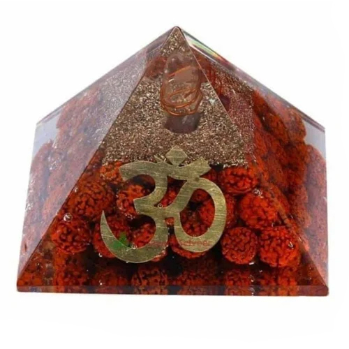 Gemstone Seven Chakra Layer Orgone Pyramid - Color: Multicolor