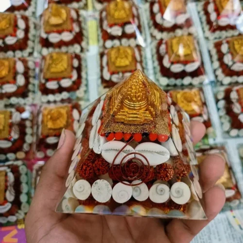 Gomti Chakra Orgone Pyramid - Crystal Material, Various Sizes & Colors | Durable Lightweight Design, Perfect for Meditation & Healing