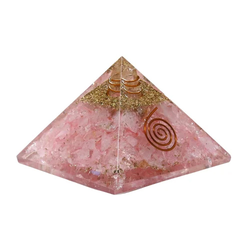 Organ Rose Quartz Pyramid - Color: Multicolor