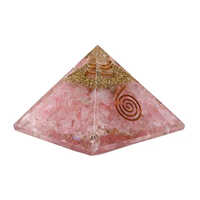 Organ Rose Quartz Pyramid - Color: Multicolor