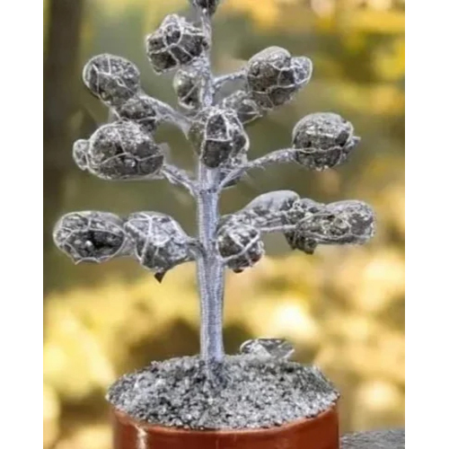 Pyrite Stone Cluster Tree - Color: Silver