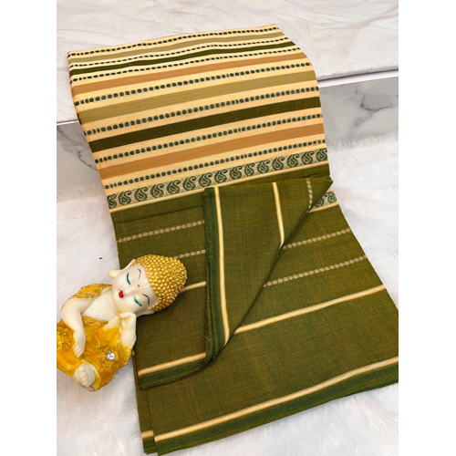 Pure Cotton Saree - Lightweight Breathable Fabric, Hand Embroidered Elegance for Designer Occasions