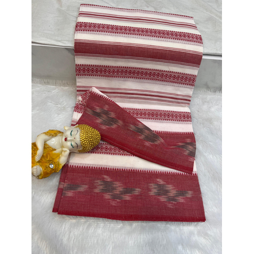 Mehroon Dhonekhali Pure Cotton Saree - Color: Different Available