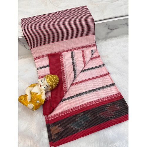 Indian Dhonekhali Pure Cotton Saree - Color: Different Available