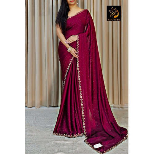 Colour Super Soft Bridal Party Wear Silk Saree - Color: Different Available