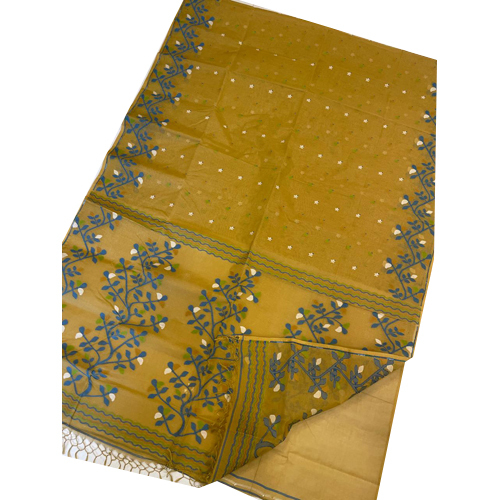 Reshom Daliya Flower  Saree