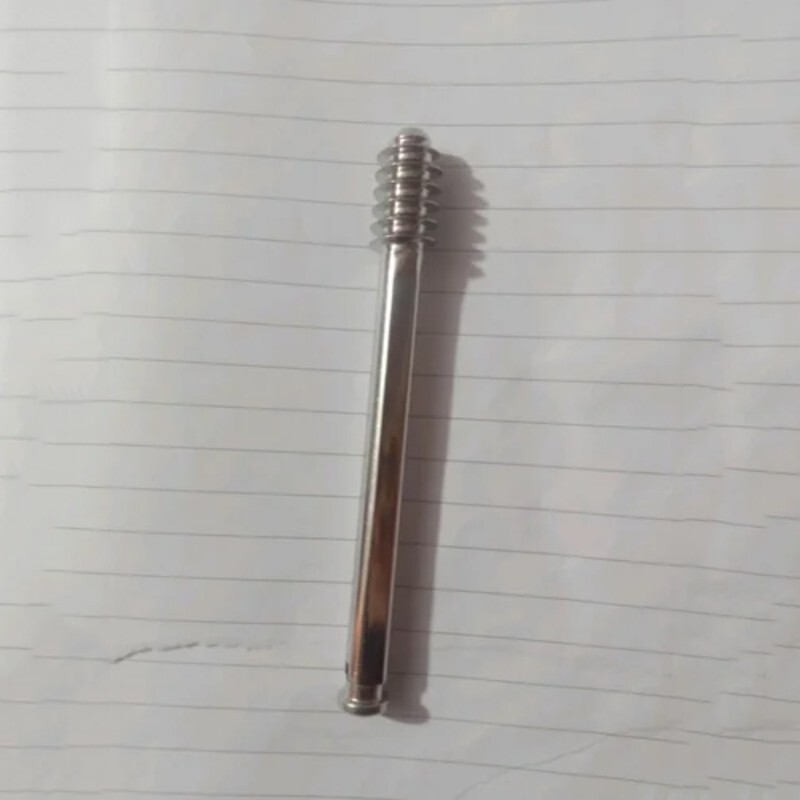 100 mm DHS Lag Screw - SS 316 Stainless Steel, Straight Design, Silver Color | Non-flexible, Non-soluble, Designed for Fracture Compression