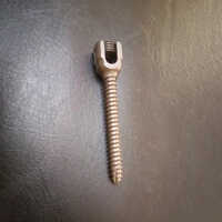 Polyaxial Screw - Stainless Steel, Straight Shape, Silver Color | Non-flexible, Non-soluble, Essential For Surgical Support
