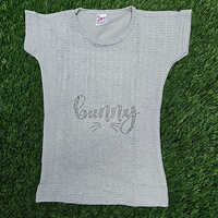 Grey Lycra Grey Girls Wear Set