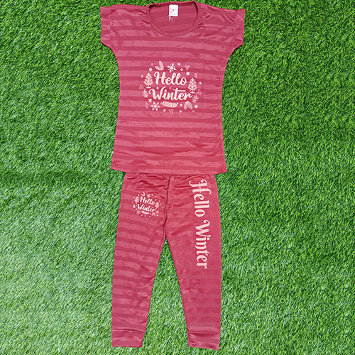 Red Lycra Kids Wear Set