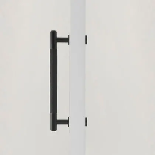 Nova Knurled Appliance Pull With Backplate | Sliding Door Handle | Barn Door Handle | Glass Door Handle | Entry Door Handle - Color: Matte Gold