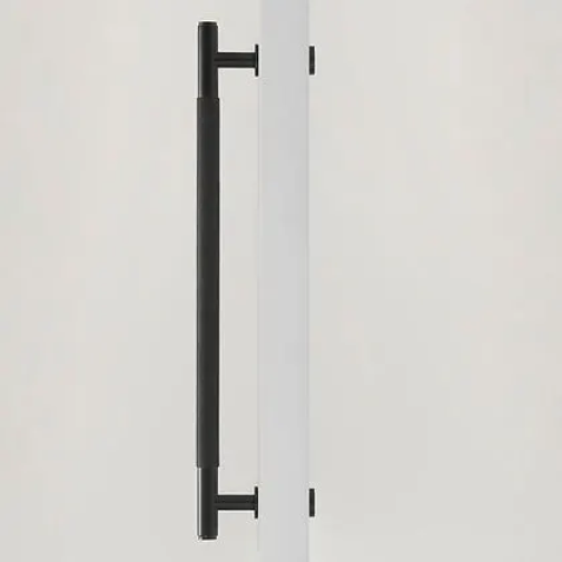 Nova Knurled Appliance Pull With Backplate | Sliding Door Handle | Barn Door Handle | Glass Door Handle | Entry Door Handle - Color: Matte Gold