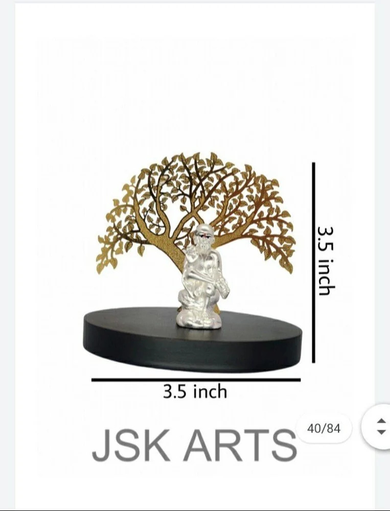 Silver Mat Sai Baba Tree - Height: 3.50 Millimeter (Mm)