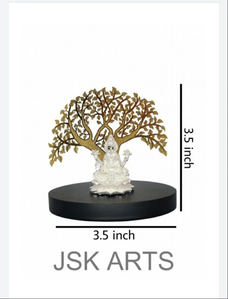 Silver Mat Lakshmi Tree - Height: 1 Inch (In)