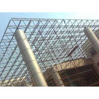 Space Frame Structure - Steel Frame, Steel Roof, Cement Floor, Silver Color | 10-15 Years Lifespan, Versatile Application In Commercial & Industrial Settings