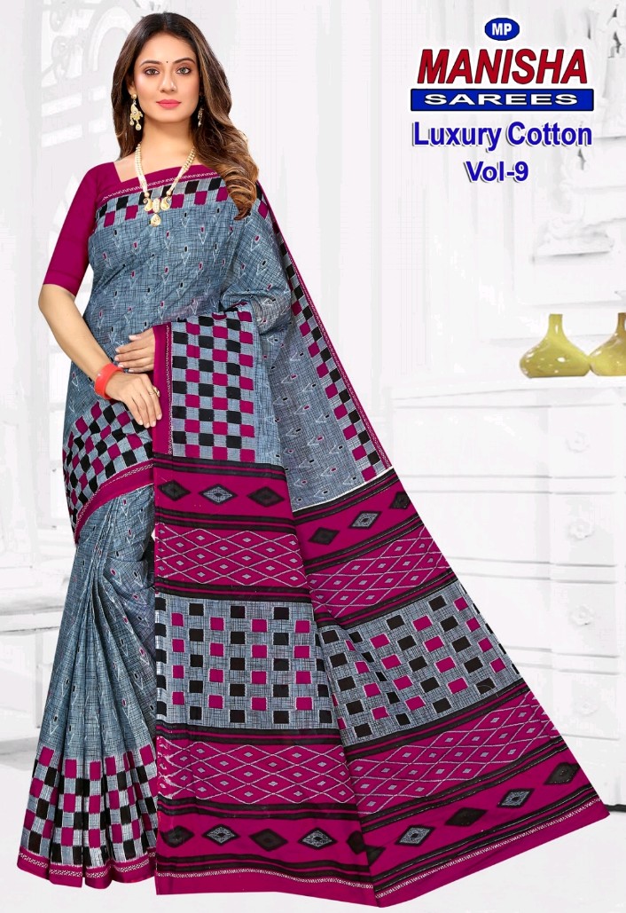 Luxury cotton designer sarees