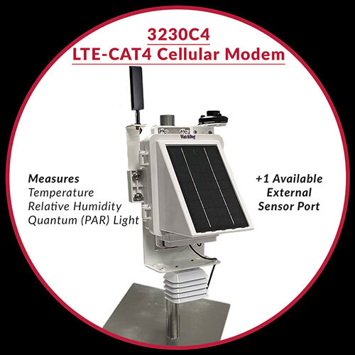 3000 Series - Watchdog Wireless Plant Growth Standard Station (Lte-Cat4) (Temp, Rh, Par Light, +1 Port) Stand Included - Color: White