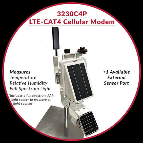 3000 Series - Watchdog Wireless Plant Growth Pro Station (Lte-Cat4) (Temp, Rh, Par Light, +1 Port) Stand Included - Color: White