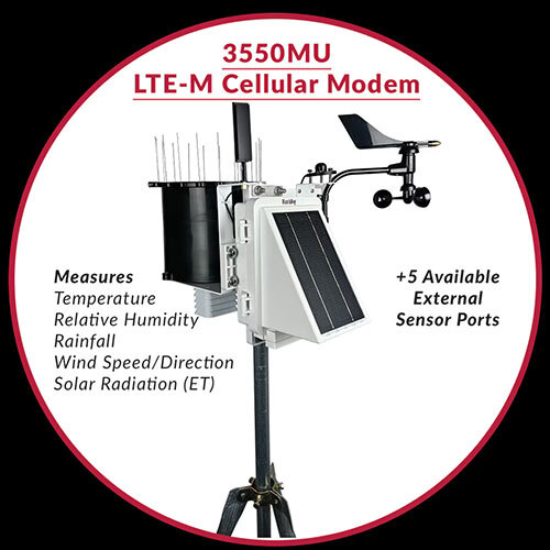 3000 Series - Watchdog Wireless Et Weather Station (Lte-M) (Temp, Rh, Rain, Wind, Solar Radiation-Et, +5 Ports) - Color: White And Black